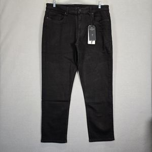 NYC The Perfect Jean Athletic Fit Jeans Stealyh- Black Denim  Size 38 X 32 New